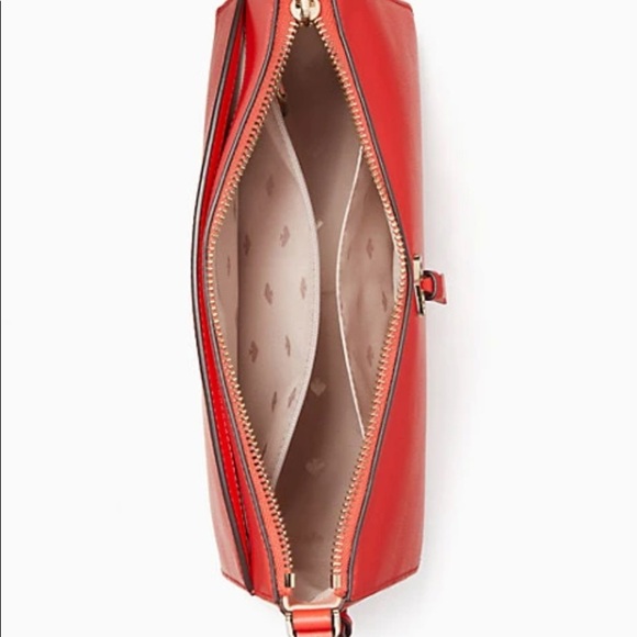 37. Kate Spade Medium Top Zip Crossbody in Stoplight - Picture 4 of 11